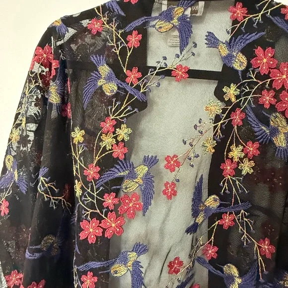 Drapers & Damon’s Plus Size Black Floral Sheer Women's Blouse Size 1X - Picture 4 of 4